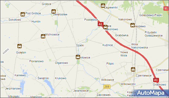 mapa Pustki Śmiłowskie, Pustki Śmiłowskie na mapie Targeo