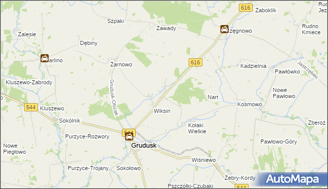 mapa Rąbież Gruduski, Rąbież Gruduski na mapie Targeo