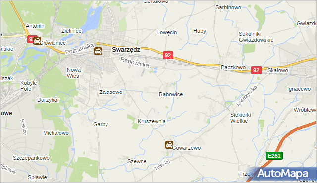 mapa Rabowice, Rabowice na mapie Targeo