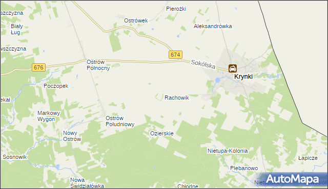 mapa Rachowik, Rachowik na mapie Targeo