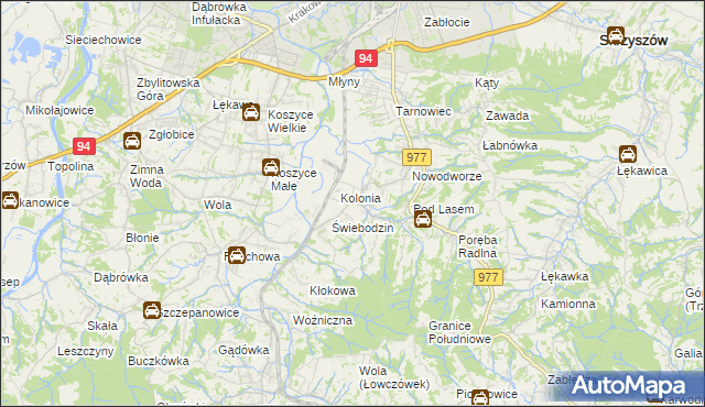 mapa Radlna, Radlna na mapie Targeo