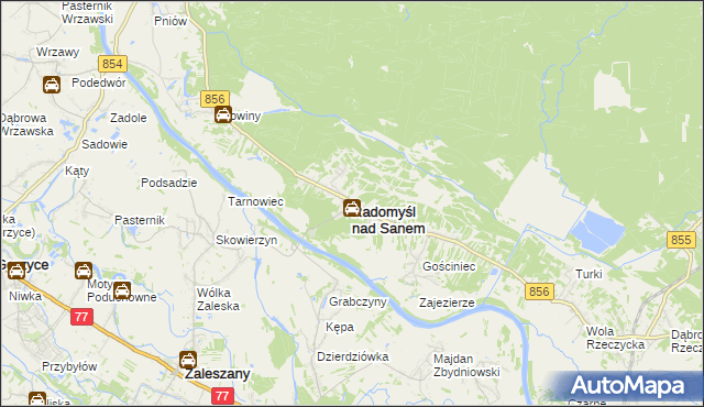 mapa Radomyśl nad Sanem, Radomyśl nad Sanem na mapie Targeo