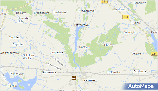 mapa Radzyny, Radzyny na mapie Targeo