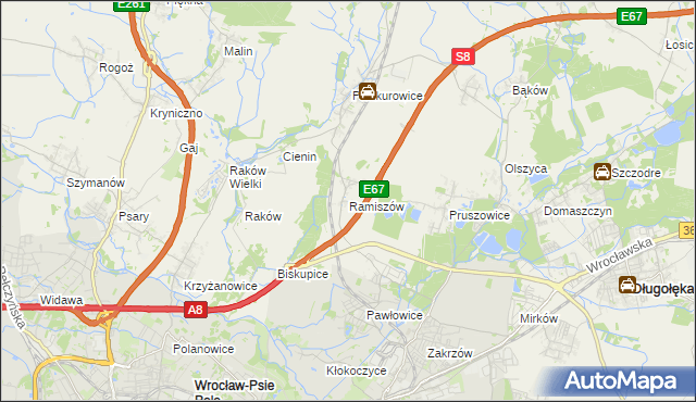 mapa Ramiszów, Ramiszów na mapie Targeo