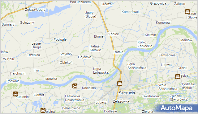 mapa Rataje Słupskie, Rataje Słupskie na mapie Targeo