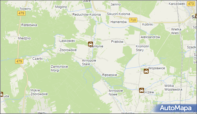 mapa Rębieskie-Kolonia, Rębieskie-Kolonia na mapie Targeo