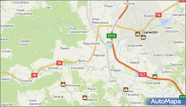 mapa Rębków, Rębków na mapie Targeo