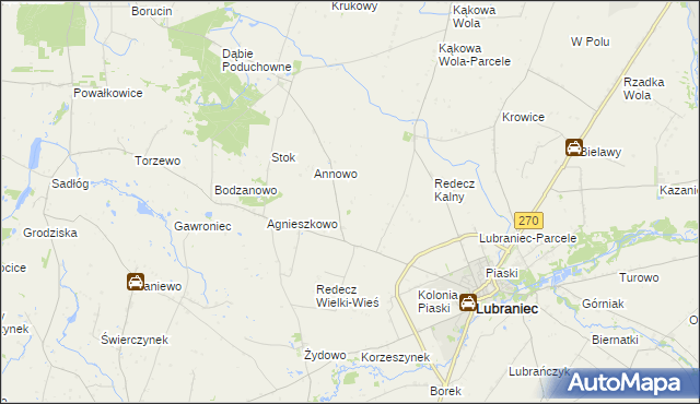 mapa Redecz Wielki-Parcele, Redecz Wielki-Parcele na mapie Targeo