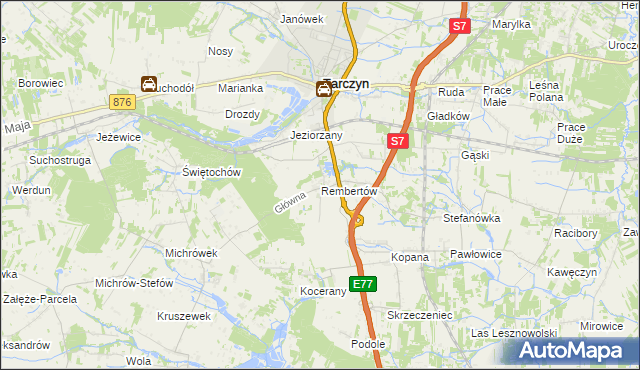 mapa Rembertów, Rembertów na mapie Targeo