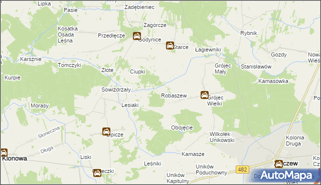 mapa Robaszew, Robaszew na mapie Targeo