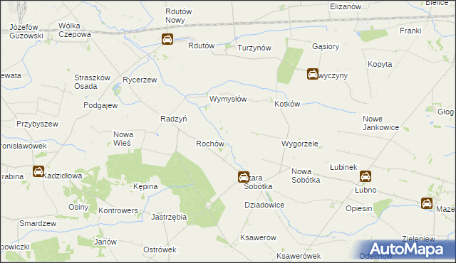 mapa Rochówek, Rochówek na mapie Targeo