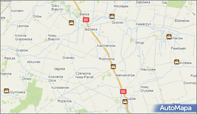 mapa Roztropna, Roztropna na mapie Targeo