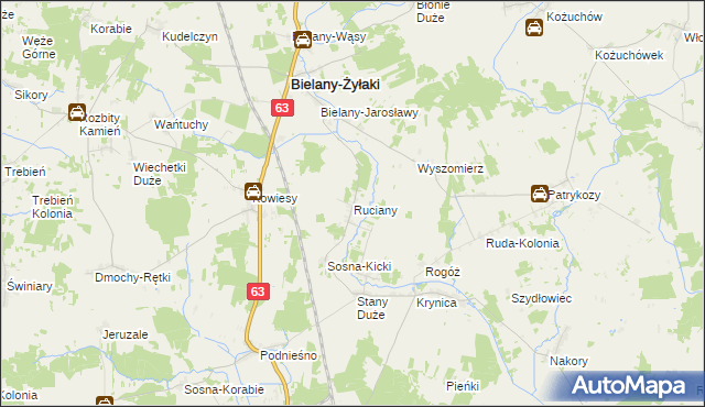 mapa Ruciany, Ruciany na mapie Targeo