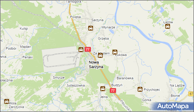 mapa Ruda Łańcucka, Ruda Łańcucka na mapie Targeo