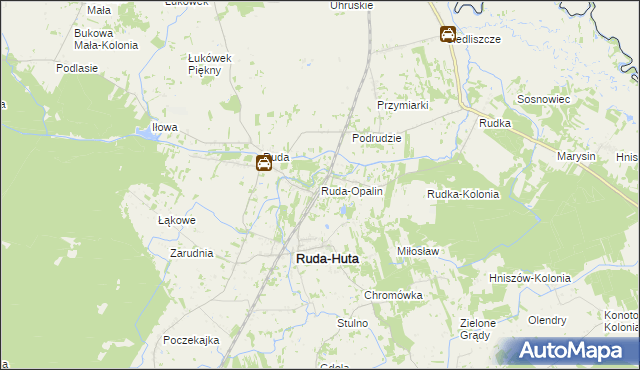 mapa Ruda-Opalin, Ruda-Opalin na mapie Targeo