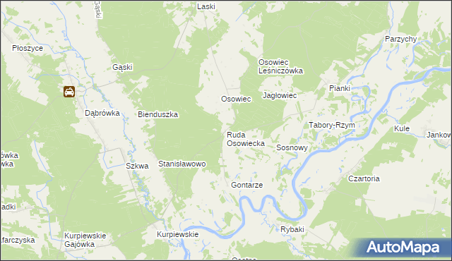 mapa Ruda Osowiecka, Ruda Osowiecka na mapie Targeo