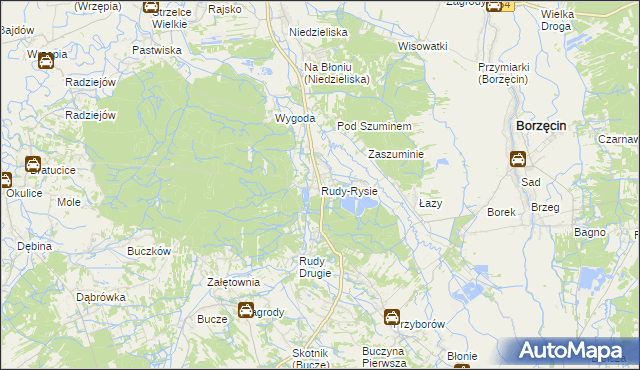 mapa Rudy-Rysie, Rudy-Rysie na mapie Targeo