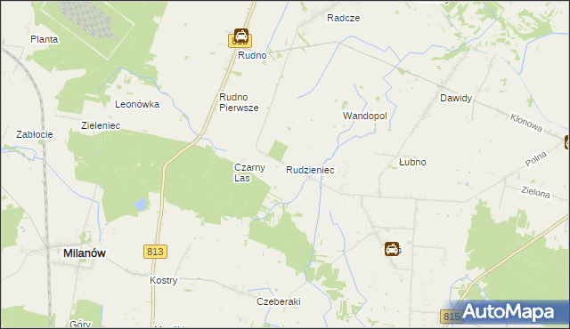 mapa Rudzieniec, Rudzieniec na mapie Targeo