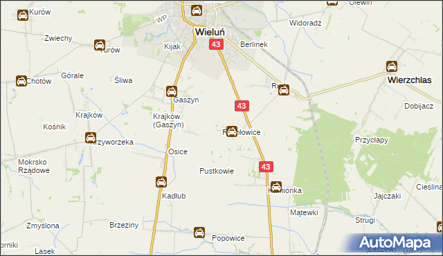 mapa Rychłowice, Rychłowice na mapie Targeo