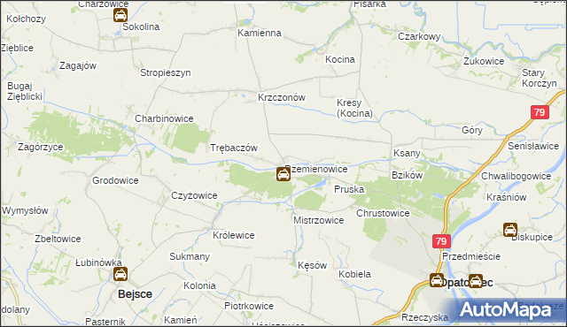 mapa Rzemienowice, Rzemienowice na mapie Targeo