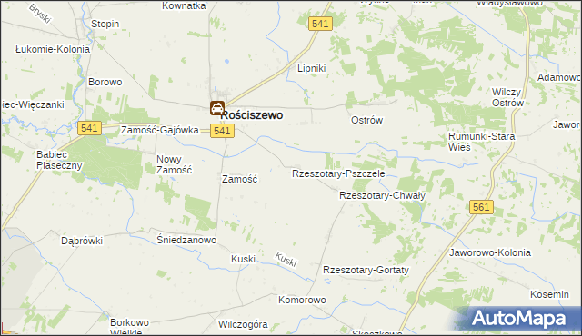 mapa Rzeszotary-Pszczele, Rzeszotary-Pszczele na mapie Targeo