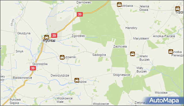 mapa Sadogóra, Sadogóra na mapie Targeo