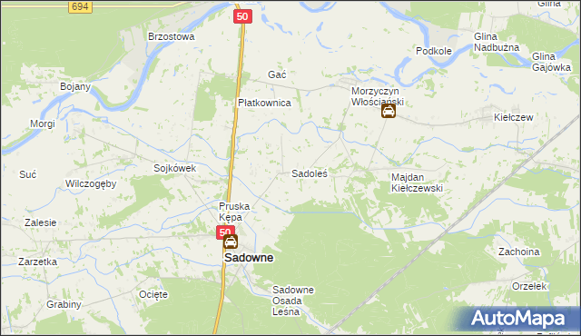 mapa Sadoleś, Sadoleś na mapie Targeo