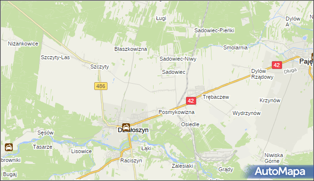 mapa Sadowiec-Wrzosy, Sadowiec-Wrzosy na mapie Targeo