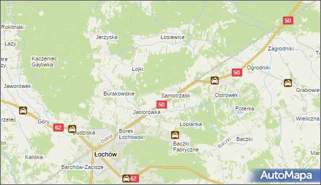 mapa Samotrzask, Samotrzask na mapie Targeo