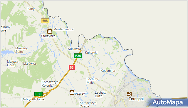 mapa Samowicze, Samowicze na mapie Targeo