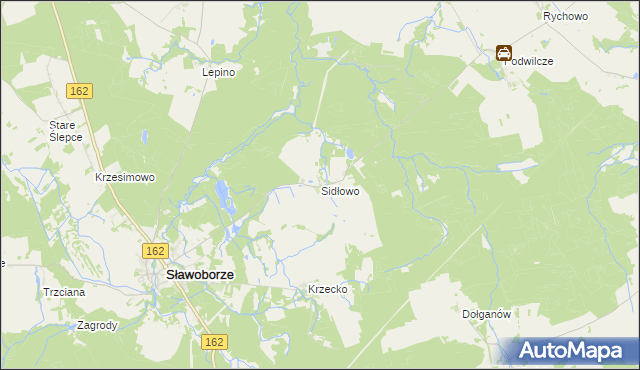 mapa Sidłowo, Sidłowo na mapie Targeo