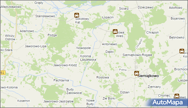 mapa Siemiątkowo-Siódmaczka, Siemiątkowo-Siódmaczka na mapie Targeo