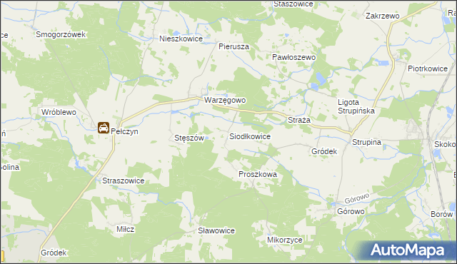 mapa Siodłkowice, Siodłkowice na mapie Targeo