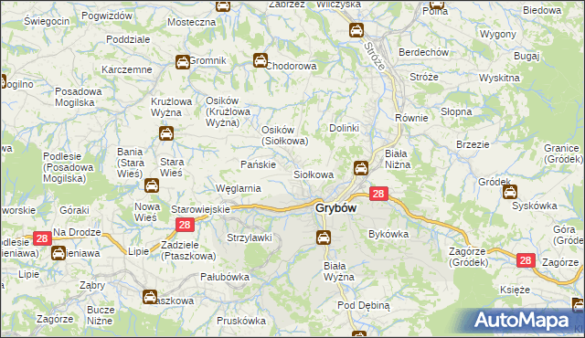 mapa Siołkowa, Siołkowa na mapie Targeo