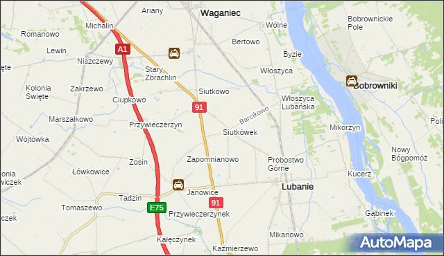 mapa Siutkówek, Siutkówek na mapie Targeo