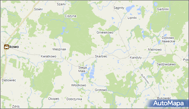 mapa Skarbiec, Skarbiec na mapie Targeo