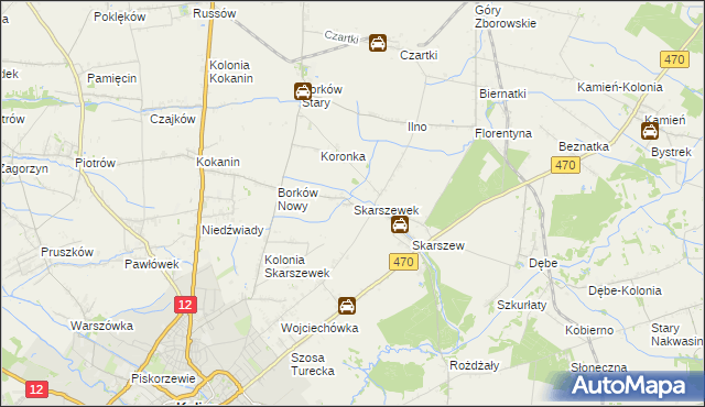 mapa Skarszewek, Skarszewek na mapie Targeo