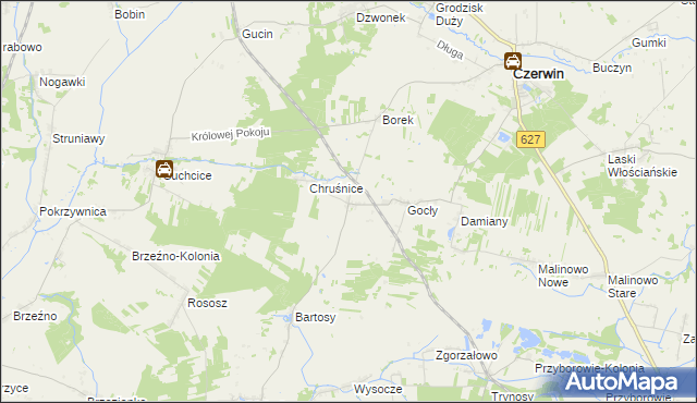 mapa Skarżyn gmina Czerwin, Skarżyn gmina Czerwin na mapie Targeo