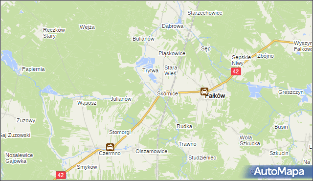 mapa Skórnice, Skórnice na mapie Targeo