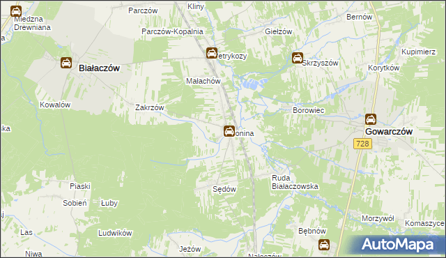 mapa Skronina, Skronina na mapie Targeo