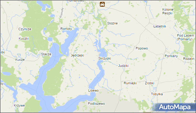 mapa Skrzypki, Skrzypki na mapie Targeo