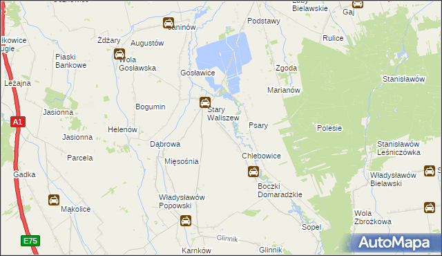 mapa Skubiki, Skubiki na mapie Targeo