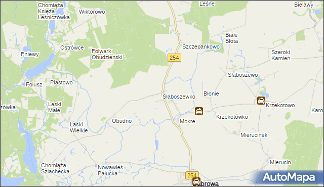 mapa Słaboszewko, Słaboszewko na mapie Targeo