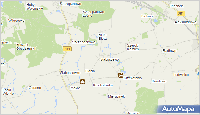 mapa Słaboszewo, Słaboszewo na mapie Targeo