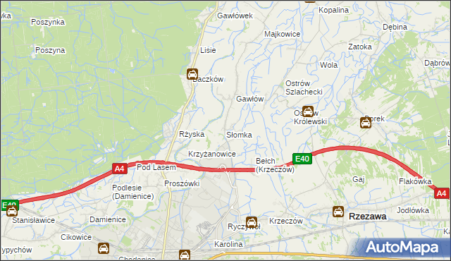 mapa Słomka, Słomka na mapie Targeo