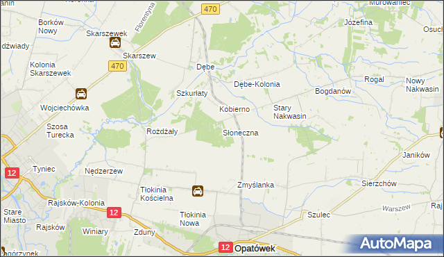 mapa Słoneczna, Słoneczna na mapie Targeo