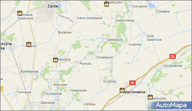 mapa Śmiałowice, Śmiałowice na mapie Targeo