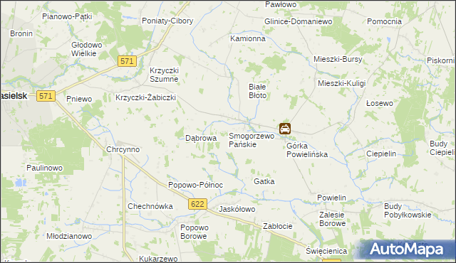 mapa Smogorzewo Pańskie, Smogorzewo Pańskie na mapie Targeo