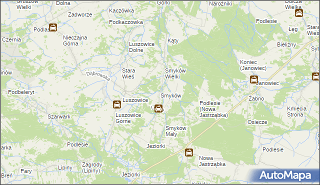 mapa Smyków gmina Radgoszcz, Smyków gmina Radgoszcz na mapie Targeo