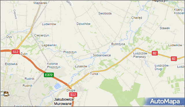 mapa Sobianowice, Sobianowice na mapie Targeo